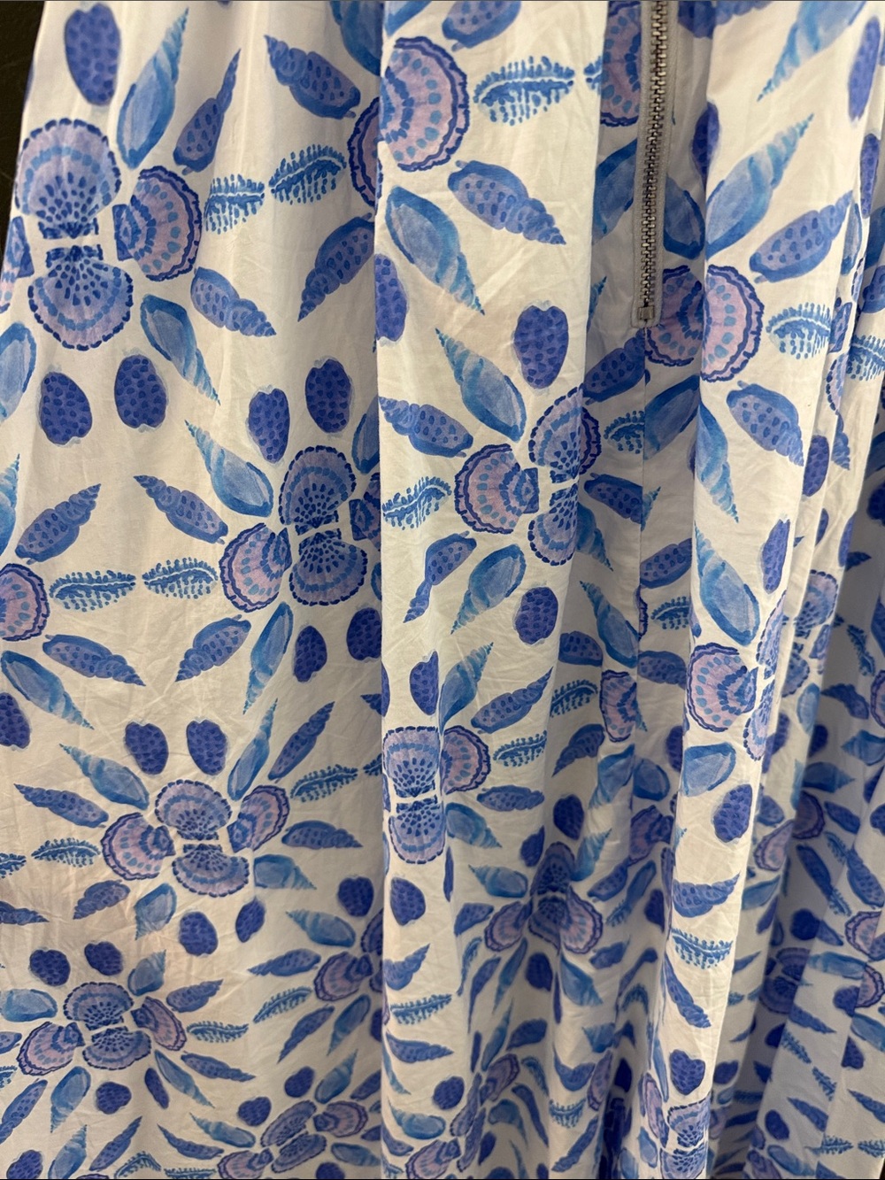 Hill House Juliana Blue Shell Mosaic Tie-Front Dress - Picture 5 of 5